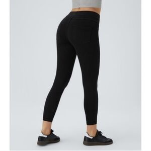 Halara NWOT Flex High Waisted Denim Leggings Black Jeggings Women's Large